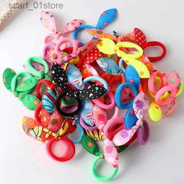 Hoofddeksels Haaraccessoires 20 stuks Schattige kleine konijnenoorhaarbanden Meisje rubberen band elastische band Babyhoofddeksels Koreaanse kinderen haaraccessoires ornamentenL231214