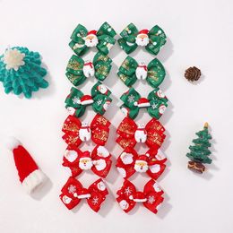 30 pièces/lot 3 "pinces à cheveux avec nœud en ruban de noël, épingles à cheveux avec nœud fait à la main pour bébé, épingles à cheveux pour vacances de noël, accessoires pour cheveux de filles 231118