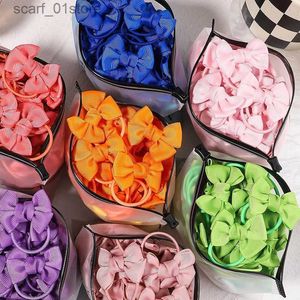 Headwear Hair Accessories 5/10/20 pièces/lot, nœuds de couleur unie, bandes élastiques pour enfants, nœuds d'école, bandeau, attaches pour cheveux, accessoires pour cheveux pour fillesL231214