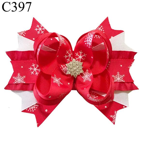 Accessoires pour cheveux 6 pièces NO393-NO403 nœuds de cheveux de noël bonhomme de neige pinces à cheveux de vacances accessoires de cheveux de fille d'hiver 231118