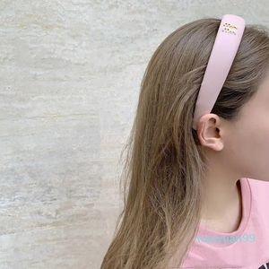 Couvre-chef accessoires pour cheveux concepteur mignon visage spectacle petite tête bandeau en cuir rose bandeau de tempérament doux et exquis
