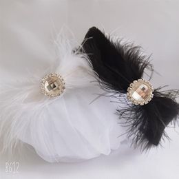 Chapeaux Accessoires De Cheveux Élégant Blanc Noir Lac Des Cygnes Plume De Ballet Pour La Danse Porter Cristal Décoration Casse-Noisette 230605270a