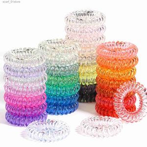 Hoofddeksels Haaraccessoires Haarelastiekjes Kleurrijke elastische plastic haarband Rubberen telefoonsnoer Scrunchies Haaraccessoires Hoofddeksels GroothandelL231214