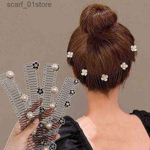 Accessoires pour cheveux Nouveau Vintage Perle Fleur Peigne À Cheveux Clip Mode Bande Dessinée Élastique Bande De Cheveux Bandeau Chapeaux Pour Dames Enfants Accessoires De CheveuxL231214