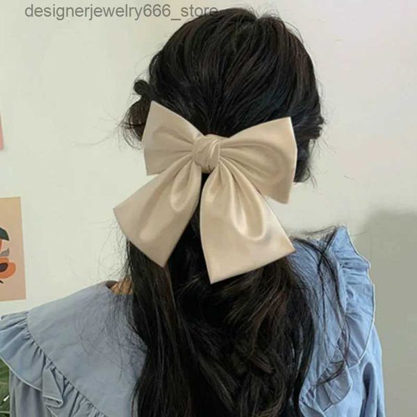 Accesorios para el cabello Accesorios para el cabello Arco de gran tamaño Accesorios para el cabello Moda Cinta de raso Horquillas Arco grande Horquillas Mujeres Niñas Satén Horquillas para damas Lindo Q231005