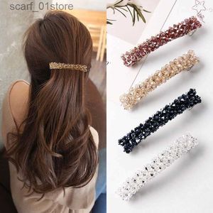 Hoofddeksels Haaraccessoires Zoete Kleur Kristal Lente Haarspeldjes Pins Handgemaakte Kralen Haarspeldjes Voor Vrouwen Meisjesmode Eenvoudige Haaraccessoires HoofddekselsL231214