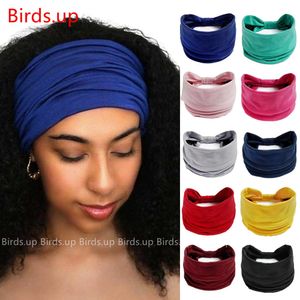 Couvre-chef Accessoires pour cheveux Turban Headwrap Noeud de couleur unie Bandeaux larges pour femmes Coton doux Sports Bandes élastiques Yoga Bandana Bandage 230801