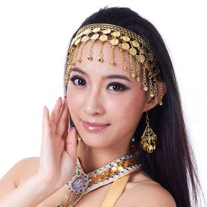 Hoofddeksels Haaraccessoires Vrouwen Buikdans Dansen Munten Kwasten Zigeuner Hoofdband Hoofdband Hoofdketting Haardecoratie Acc Hoofdketting voor dansshow 230701