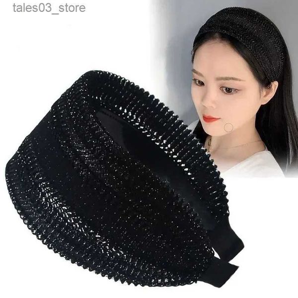 Accesorios para el cabello Accesorios para el cabello Banda para el cabello para mujer Diadema ancha simple con dientes Horquilla antideslizante Cubierta hueca a juego Accesorios para el cabello gris Mujeres Q231204