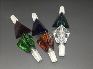 Heady Coloré Diamant 14,4 mm Mâle Bols En Verre Bong Bolw Multicolore Haute Qualité 14mm Tabs Bolws pour Conduites D'eau