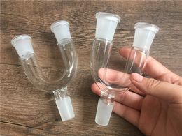 Adaptador de vidrio embriagador 14 mm 18 mm hembra macho Adaptador de vidrio adaptador de doble tazón dos tamaños para opción para pipas de agua de narguile mejor calidad O