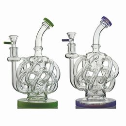 Heady Glazen Bong 12 Recycler Buis Waterleiding Vortex Recycler Super Cycloon 14mm Vrouwelijke Joint XL137