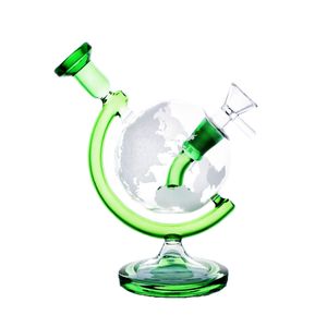 bedwelmende glazen waterpijpen Waterpijp/6,6 inch Atlas Globe Oil Rig Bong Waterpijp