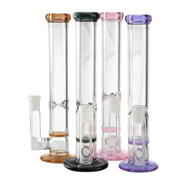 El vidrio embriagador bongs la pipa multicolora de la cachimba de la cachimba/de 9 pulgadas, sistema que fuma, vaso largo de la cachimba de cristal de la barra, pipa de agua