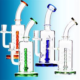 Bongs de vidrio embriagadores Cachimba/Cachimba clásica de vidrio engrosado de alta calidad, juego para fumar, filtro de resorte de tubería con buen efecto de filtración de 9,5 pulgadas