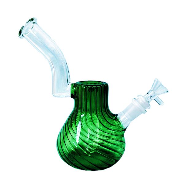 Bongs de vidrio embriagadores Hookah / Banger de tubo inferior Travel Dab Rig Set Tubería de agua de 14 mm