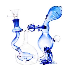 Bongs de vidrio embriagadores Hookah / Feisty Ocean Creature Oil Rig Tubería de agua de 14 mm