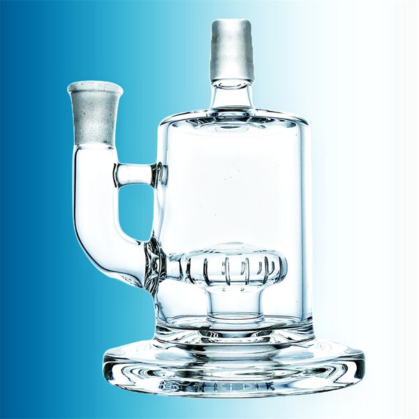 Bongas de vidrio de vidrio Heady Hookah/Glass Base con 1 filtro de ducha Perc y burbujeador, conector de 14 a 18 mm