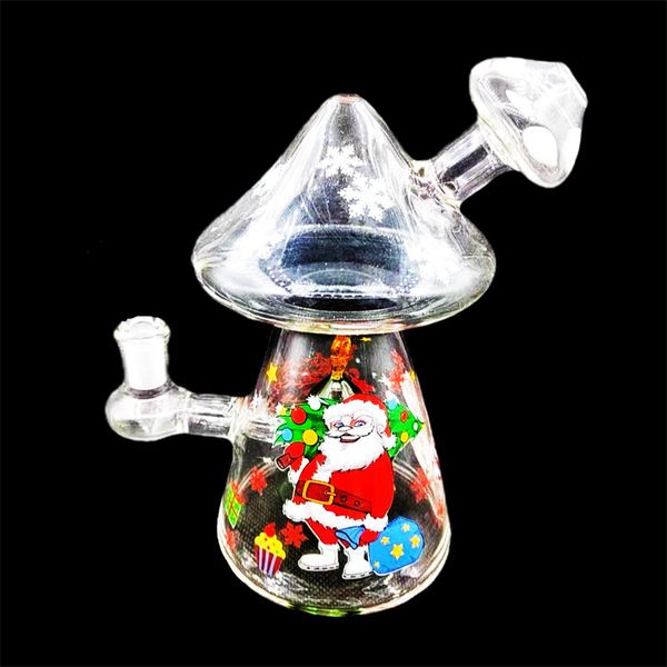 El vidrio embriagador bong la cachimba/el vidrio bong el tubo de agua de la seta del árbol de navidad