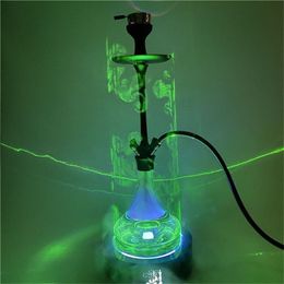 Bangs en verre capiteux Narguilé / Base de faisceau laser chaud pour narguilé et bang en verre avec briquet LED RVB créant un effet de lumière froide avec une batterie au lithium de 5000 mAh