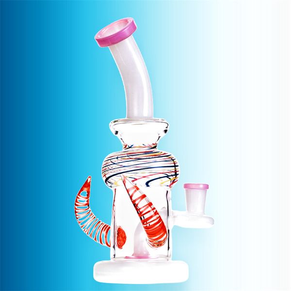 Bongs de vidrio embriagadores Hookah/Materiales de color importados de venta caliente de Europa y América, hervidores de vidrio de alta gama para narguile, tubos de cuerno de vaca, 8,5 pulgadas