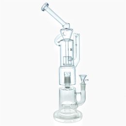 Bedwelmende glazen waterpijpen Waterpijp/vapexhale recycler hydratube 11 base 6 inch verdamper glazen waterpijp gb426