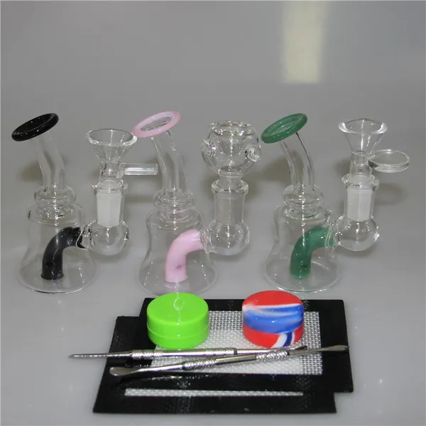 Bangs en verre capiteux recycleur Bong narguilés conduites d'eau huile Dab Rigs 14mm Joint avec bol quartz banger