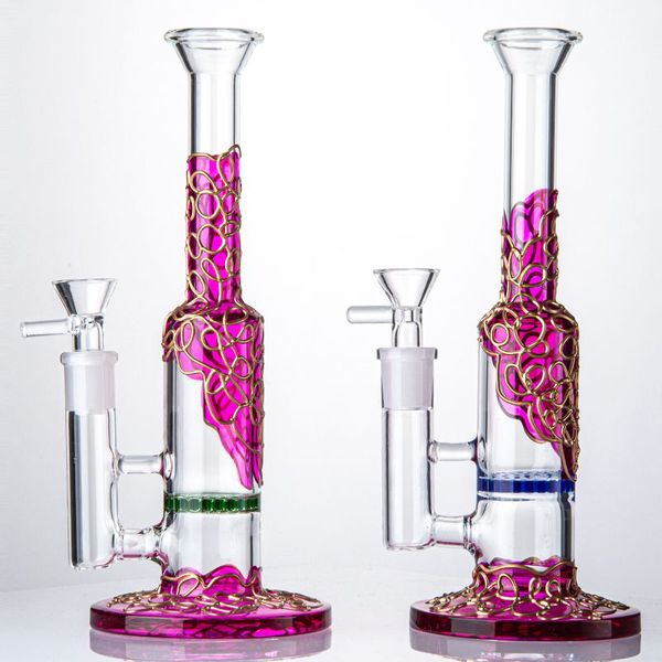 Heady Glass Hookahs Peigne Perc Oil Dab Rigs 3mm d'épaisseur 9 