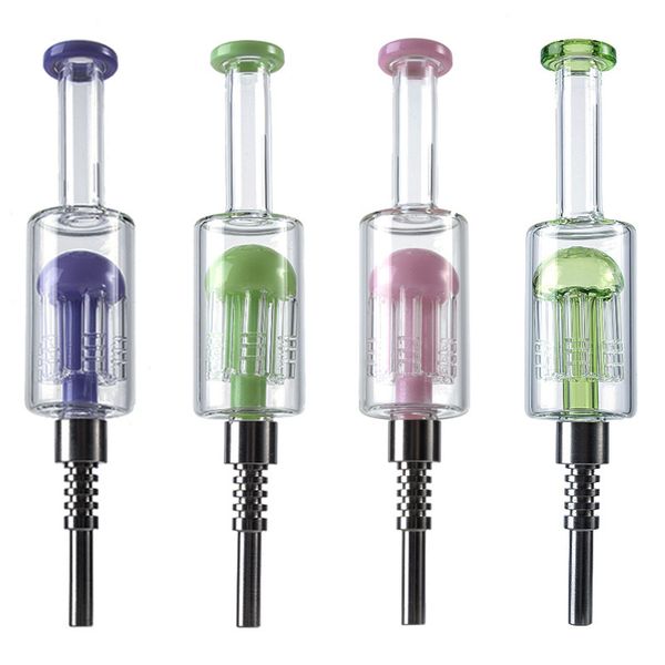 Collecteur de Nector en verre capiteux 14mm Joint Dab paille Dabber plat Mini plates-formes pétrolières NC ensemble Mini Dab plates-formes NC40