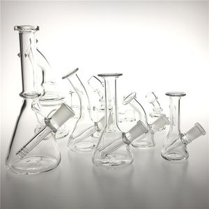 Heady Oil Rig Glass Bong met 10 mm 14 mm vrouwelijke dikke pyrex recycler glazen water rookpijpen bongs mini -reisopdrachten