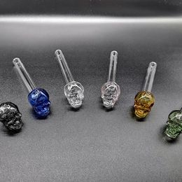 Heady Pyrex Glas Olie Brander Pijp Waskolf Buis Mini Pijpen Schedel Vorm Lepel Tabak Tool Kleine Dab Rigs