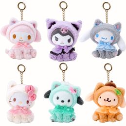 Genezen stropdas kat slepen Kuromi Melody Laurel hond Pacha hond pluche pop sleutelhanger hanger speelgoed