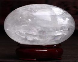 Sphère de guérison décoration magique cadeau fin 860100mm support naturel blanc Calcite Quartz cristal sphère boule guérison pierre précieuse 8629913
