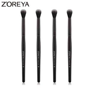 Produits de santé et de beauté Pinceau de maquillage Zoreya Black Crease Pinceaux de maquillage pour ombre à paupières Cheveux synthétiques doux Ensemble portable Brosse cosmétique de voyage pour maquillage 220226