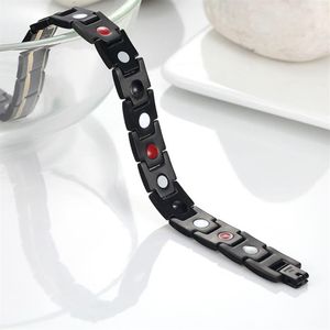 Gezondheidsarmbanden Magnetische 316L roestvrijstalen bedelarmband Sieraden Elegante titanium magnetische therapiearmband Pijnbestrijding voor Art259B