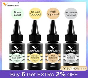 Health Beauty Artnail Gel Venalisa Marque 30ml Super Quality Nail Art Sooak Off Uvled No Wipe Top Base Coat sans couche collante MA2564727