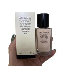 Maquillage de visage de beauté Health Les Beiges Santé Glow Foundation Hydratation BD01 B10 B20 Liquid Foundation 30ml 1fl.oz