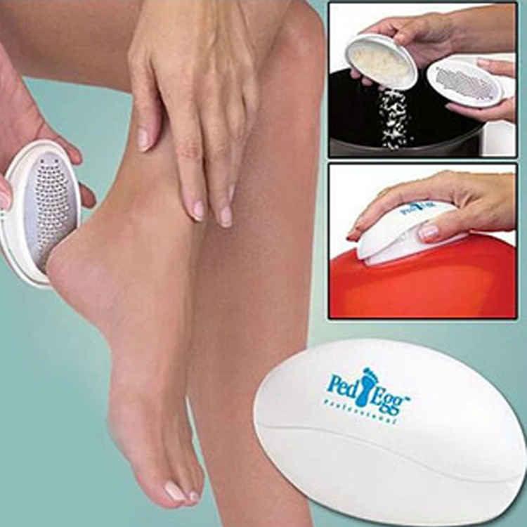 Neueste Gesundheit Schönheit Heimgebrauch Massage Pflege Oval Ei Form Pediküre Fuß Datei Pe Ei Kallus Nagelhaut Entferner Fuß Pflege