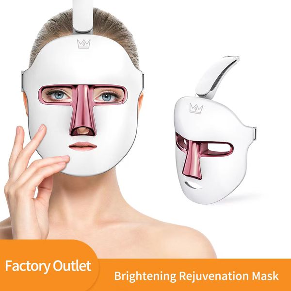 Salud Belleza PDT 7 LED Terapia de luz Cara Belleza Cuidado personal de la piel 7 colores LED Fotón LED Máscara facial para el cuello con máquina de microcorriente