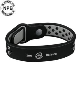 Gezondheidsvoorzichten Ion Balans Power Therapy Silicone Sports Choker Toermaline Germanium polsband Bracelet981385333