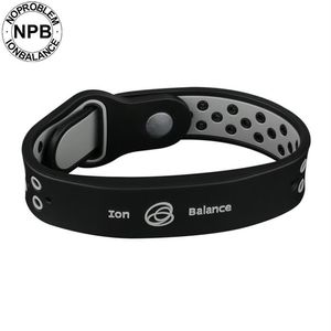 Avantages pour la santé, équilibre ionique, thérapie de puissance, bracelet de sport en silicone, ras du cou, tourmaline germanium, 332F