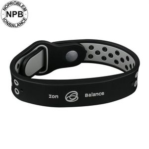 Beneficios para la salud terapia de energía de equilibrio iónico gargantilla deportiva de silicona pulsera de turmalina germanio pulsera 267S