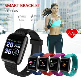 Gadgets de santé 116Plus Bluetooth Moniteur de pression artérielle de fréquence cardiaque Tracker de fitness Bracelets de sport Appareils portables Podomètres S5267226