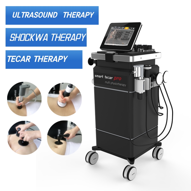 Hälso -prylar 6 Bar Shockwave Diatermy Tecar Ultraljud Fysioterapimaskin för kroppsmärta Relief ED -behandling och Sport Injury Recorver