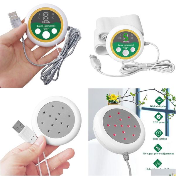 Gadgets de salud Cuidado en el hogar Hipertensión 13 hoyos 650 Nm Diodo Lllt Equipo de fisioterapia láser para diabetes Colesterol Dolor de cabeza Dizzin Dhuxp