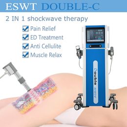 Gezondheid gadgets physicaltherapie apparatuur, 2 in 1 radiale extracorporale shockwave therapie machine pneumatische shock golf en elektromagnetische schokgolf voor ed