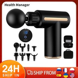 Gezondheidsmanager Massage Gun Massager Muscle Relax Body Relaxation Electric High Frequency Diepe Tissue Percussion 211228