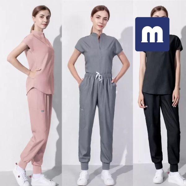 Pantalon deux pièces pour femmes Hauts de gommage pour femmes + pantalons Uniforme d'hôpital pour hommes Chirurgie Scrubs Chemise Uniforme d'infirmière à manches courtes Anatomie de Grey's Pet Doctor Workwear