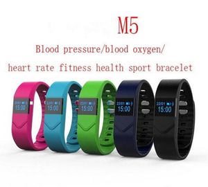 Health Polshorwatch M5 Smart Watch Blood Pressure Blood Oxygen Fitness voor iPhone Android -telefoons Sport Watch Hartslagmonitoring 19610191