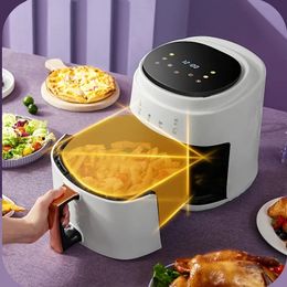 Comidas saludables y deliciosas: horno de freidora de aire con cesta desmontable antiadherente, control de temperatura ajustable.